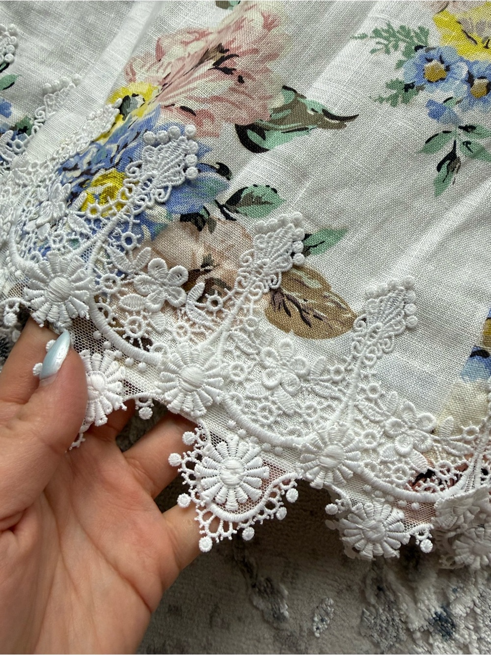 Zimmermann Lace Trim Floral Print Linen Sundress - Picture 7 of 10